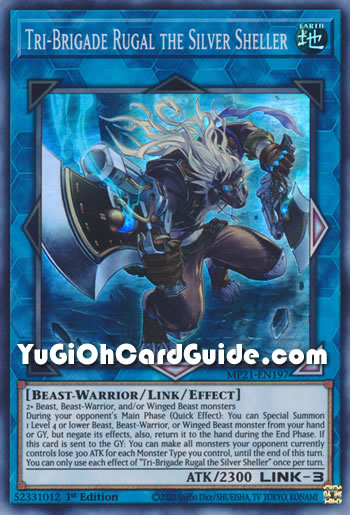 Yu-Gi-Oh Card: Tri-Brigade Rugal the Silver Sheller