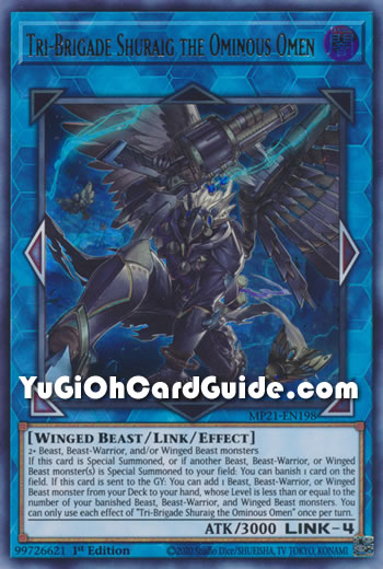 Yu-Gi-Oh Card: Tri-Brigade Shuraig the Ominous Omen