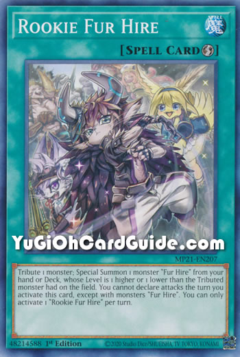 Yu-Gi-Oh Card: Rookie Fur Hire