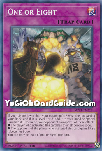 Yu-Gi-Oh Card: One or Eight