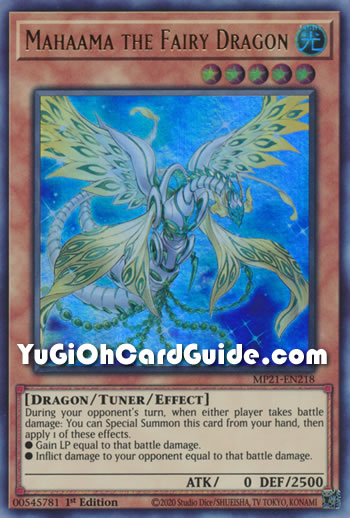 Yu-Gi-Oh Card: Mahaama the Fairy Dragon