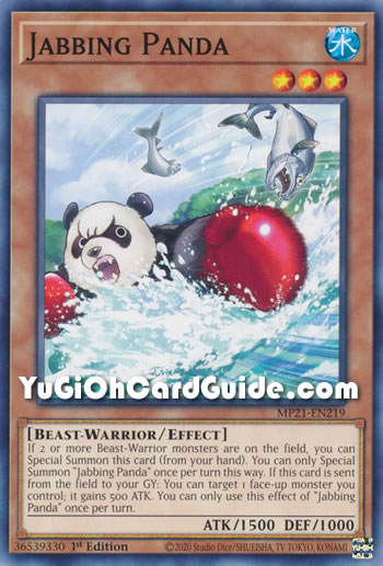 Yu-Gi-Oh Card: Jabbing Panda