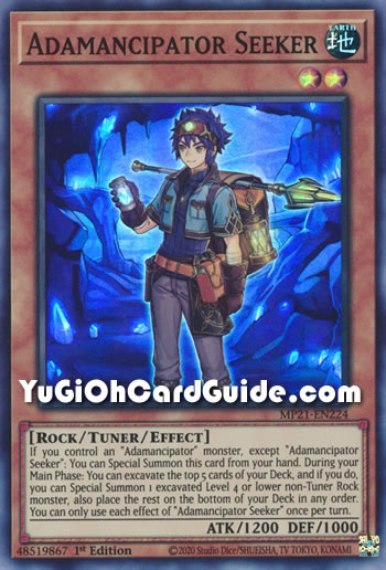 Yu-Gi-Oh Card: Adamancipator Seeker