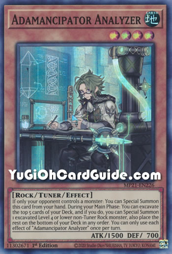 Yu-Gi-Oh Card: Adamancipator Analyzer
