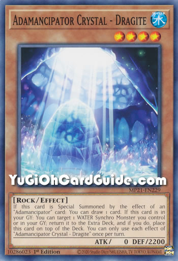 Yu-Gi-Oh Card: Adamancipator Crystal - Dragite