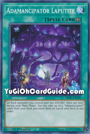 Yu-Gi-Oh Card: Adamancipator Laputite