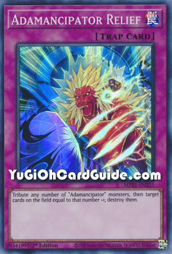 Yu-Gi-Oh Card: Adamancipator Relief