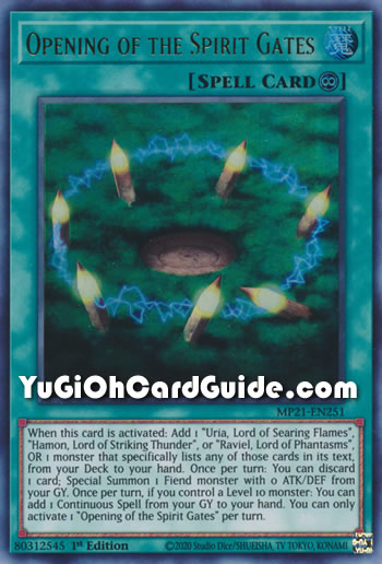 Yu-Gi-Oh Card: Opening of the Spirit Gates