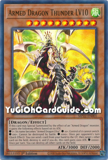 Yu-Gi-Oh Card: Armed Dragon Thunder LV10