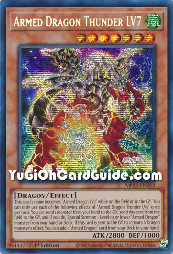 Yu-Gi-Oh Card: Armed Dragon Thunder LV7