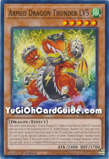 Yu-Gi-Oh Card: Armed Dragon Thunder LV5