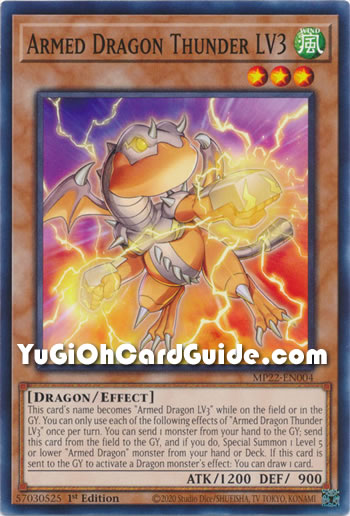 Yu-Gi-Oh Card: Armed Dragon Thunder LV3