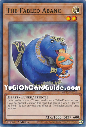 Yu-Gi-Oh Card: The Fabled Abanc