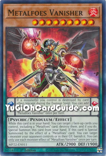 Yu-Gi-Oh Card: Metalfoes Vanisher