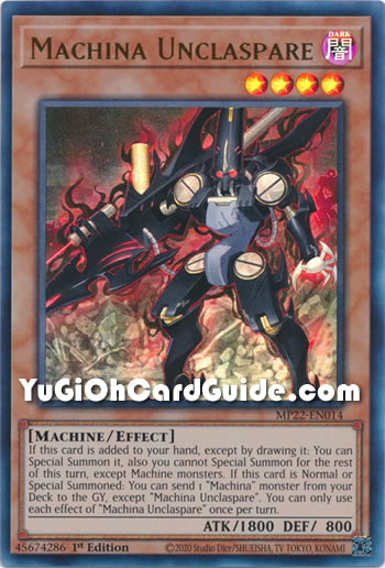 Yu-Gi-Oh Card: Machina Unclaspare