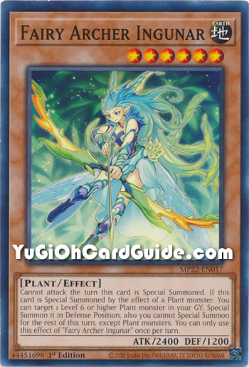 Yu-Gi-Oh Card: Fairy Archer Ingunar