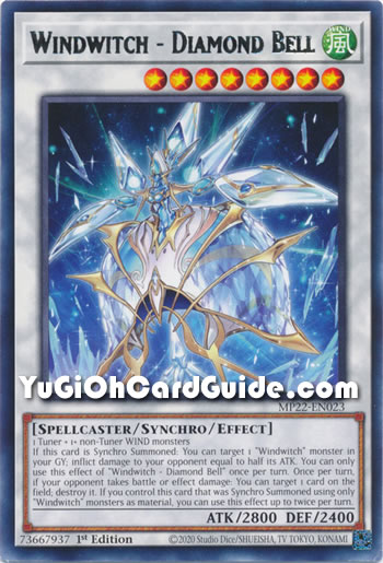 Yu-Gi-Oh Card: Windwitch - Diamond Bell