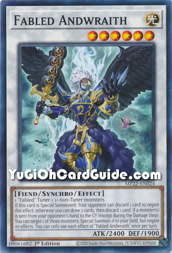 Yu-Gi-Oh Card: Fabled Andwraith