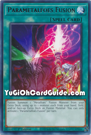 Yu-Gi-Oh Card: Parametalfoes Fusion
