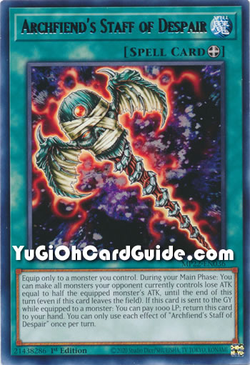 Yu-Gi-Oh Card: Archfiend's Staff of Despair
