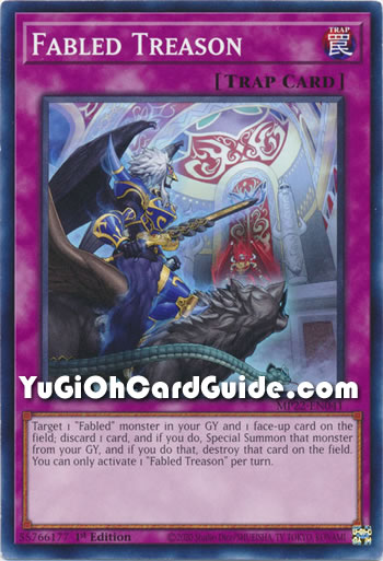 Yu-Gi-Oh Card: Fabled Treason