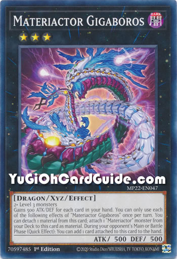 Yu-Gi-Oh Card: Materiactor Gigaboros