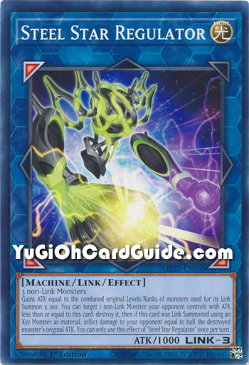 Yu-Gi-Oh Card: Steel Star Regulator