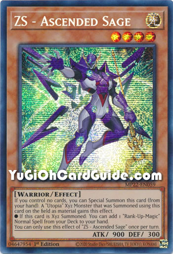 Yu-Gi-Oh Card: ZS - Ascended Sage