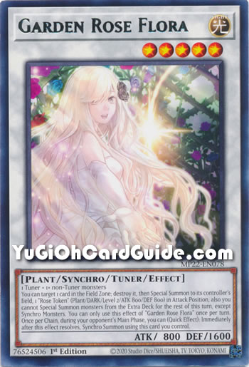 Yu-Gi-Oh Card: Garden Rose Flora