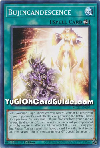 Yu-Gi-Oh Card: Bujincandescence
