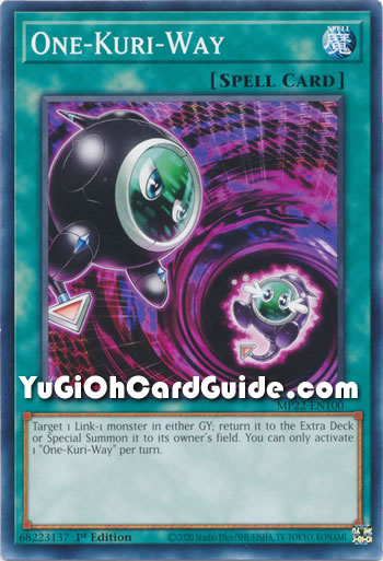 Yu-Gi-Oh Card: One-Kuri-Way