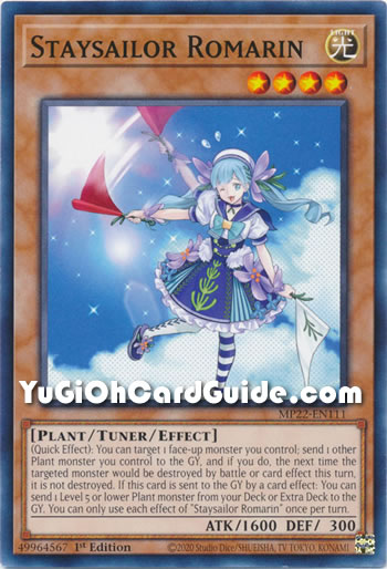 Yu-Gi-Oh Card: Staysailor Romarin