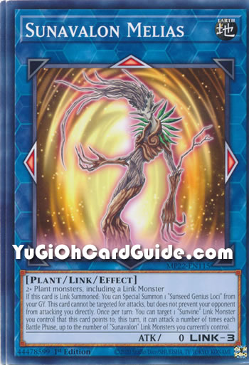 Yu-Gi-Oh Card: Sunavalon Melias
