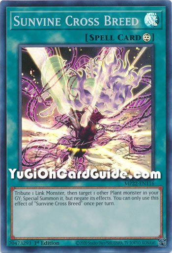 Yu-Gi-Oh Card: Sunvine Cross Breed