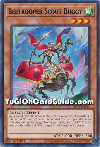 Yu-Gi-Oh Card: Beetrooper Scout Buggy
