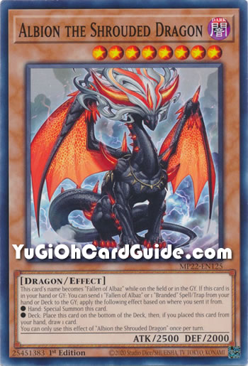 Yu-Gi-Oh Card: Albion the Shrouded Dragon