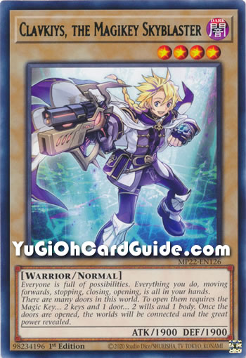 Yu-Gi-Oh Card: Clavkiys, the Magikey Skyblaster