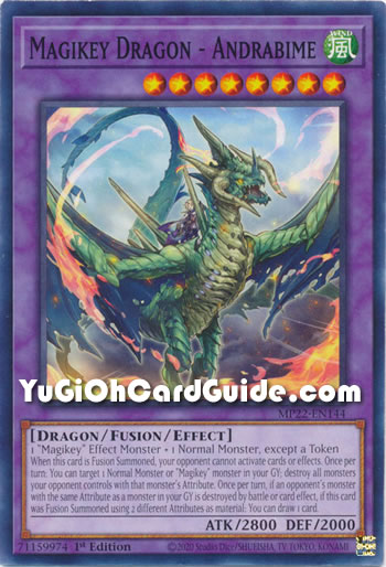 Yu-Gi-Oh Card: Magikey Dragon - Andrabime