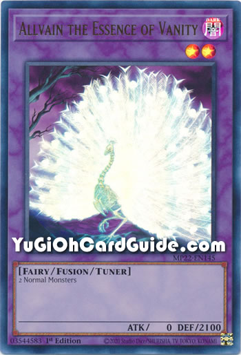 Yu-Gi-Oh Card: Allvain the Essence of Vanity