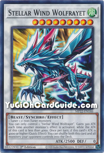 Yu-Gi-Oh Card: Stellar Wind Wolfrayet