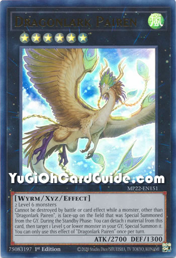 Yu-Gi-Oh Card: Dragonlark Pairen