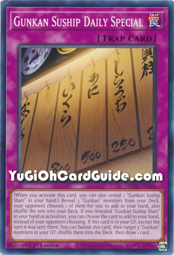 Yu-Gi-Oh Card: Gunkan Suship Daily Special