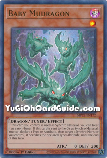 Yu-Gi-Oh Card: Baby Mudragon
