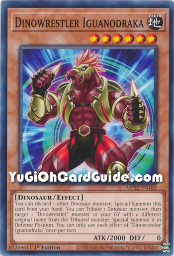 Yu-Gi-Oh Card: Dinowrestler Iguanodraka