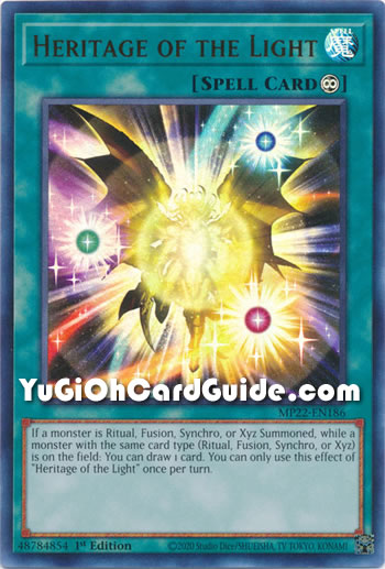 Yu-Gi-Oh Card: Heritage of the Light