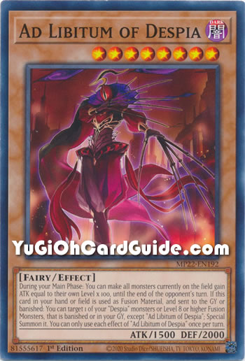 Yu-Gi-Oh Card: Ad Libitum of Despia