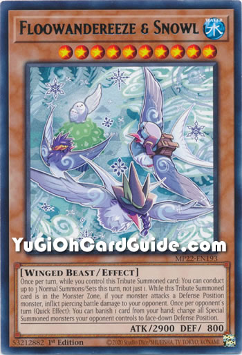 Yu-Gi-Oh Card: Floowandereeze & Snowl
