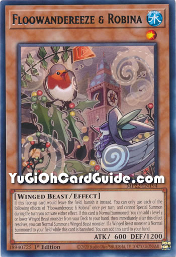 Yu-Gi-Oh Card: Floowandereeze & Robina