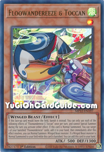 Yu-Gi-Oh Card: Floowandereeze & Toccan
