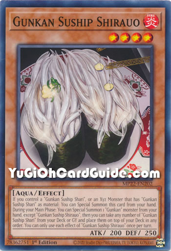 Yu-Gi-Oh Card: Gunkan Suship Shirauo